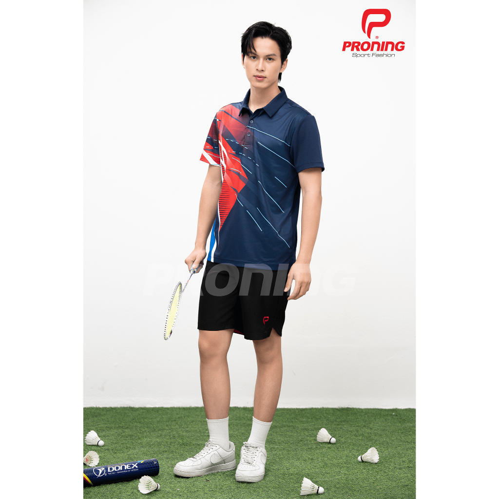 เสื้อกีฬาผู้ชาย Donex Sport MC - 9137 คอปก ผ้าโพลียืด 4 ทิศทาง ระบายอากาศเร็ว และสีทนทาน