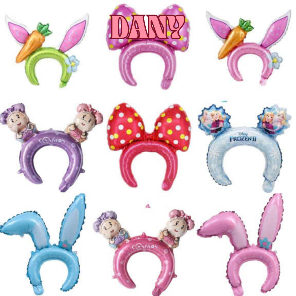 DONY COMBO 3 BALLOONS พร้อมการ์ด RABBIT EARS สําหรับเด็กเครื่องประดับวันเกิดน่ารัก