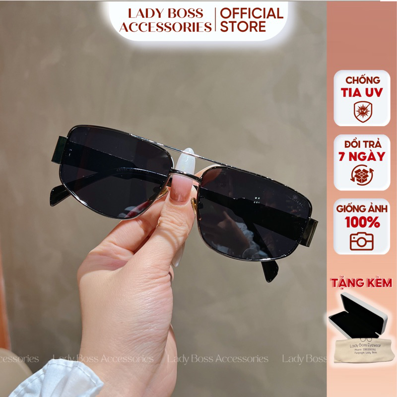 [MS:K764_3 COLORS] แว่นกันแดดโลหะ C.lin unisex พร้อมบุคลิกคุณภาพสูง 2 ชิ้น