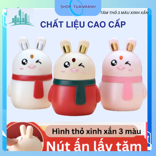 Lọ Đựng Tăm Nút Bấm Tự Động Hình Thỏ Xinh Để Bàn