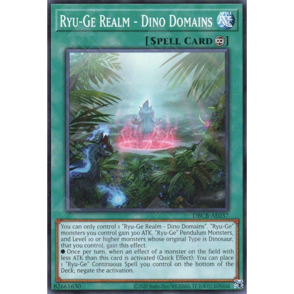 [Yugioh Funny Shop] การ์ด 1 ใบ DBCB-AE037 Ryu-Ge Realm - Dino Domains (N)