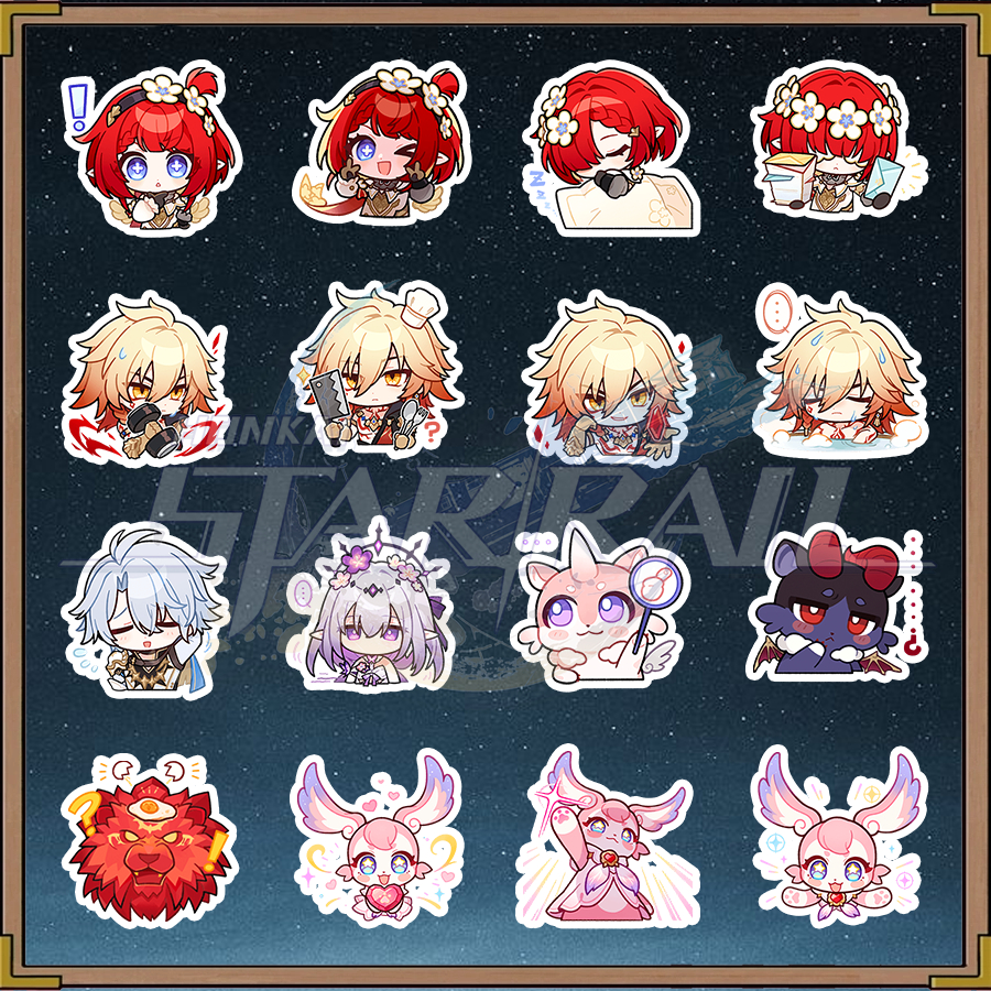 Honkai Star RailSet 16 สติ๊กเกอร์ Castorice, Chimera, Mem, Mydei, Painon, Trianne,. – HKSR021