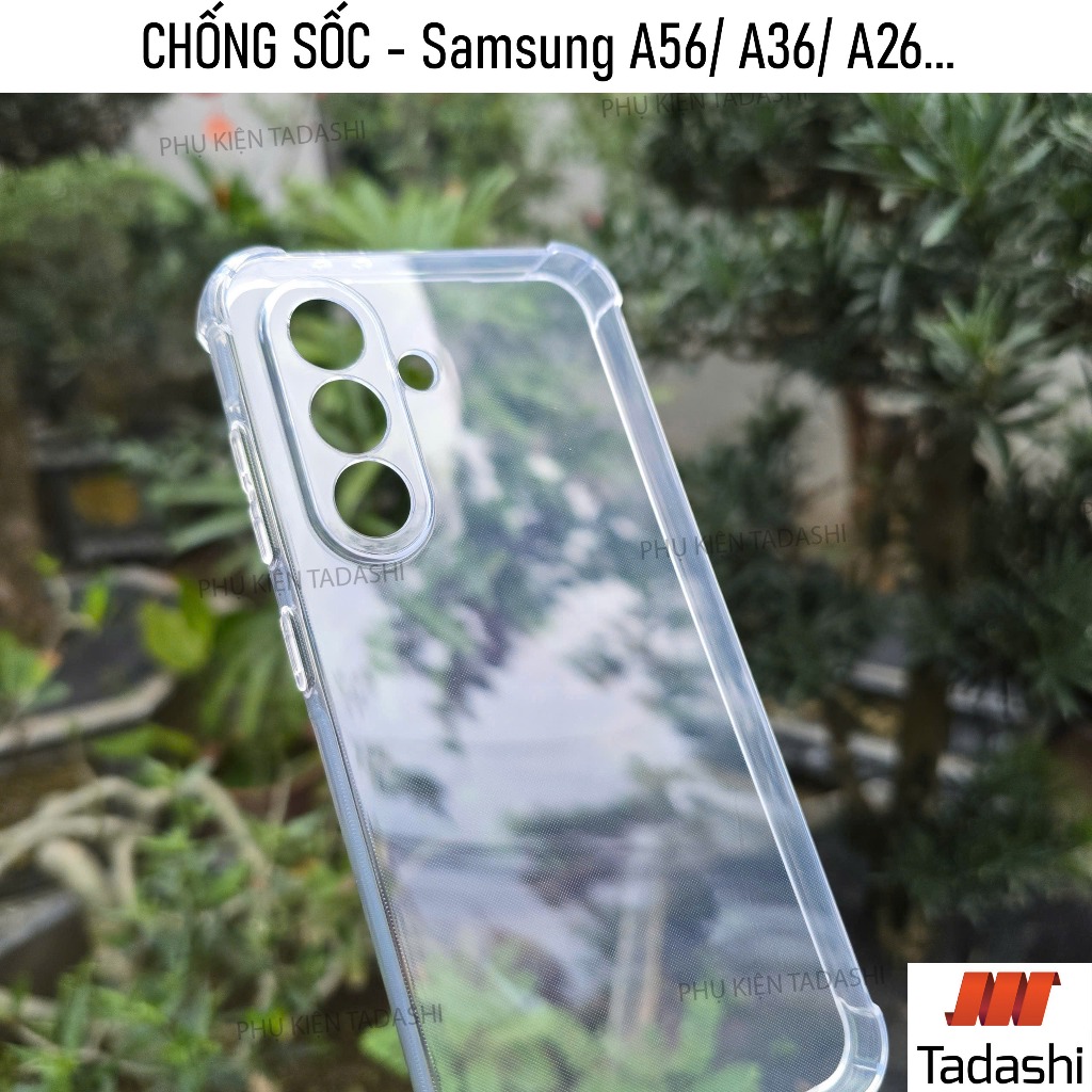 เคสกันกระแทกสําหรับ Samsung A36 5G/ A56 5G, Samsung A06/ A16/ A26 5G เคสใสรัดรูปพร้อมขอบป้องกันกล้อง