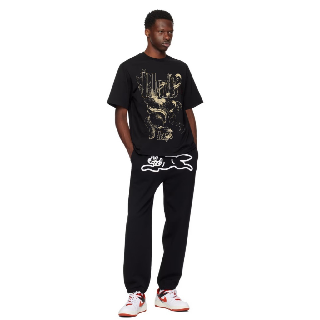 Rhude Horse เสื้อยืดแขนสั้น unisex สําหรับผู้ชายและผู้หญิงในผ้าฝ้ายคุณภาพสูง โอเวอร์ไซส์ 250gsm