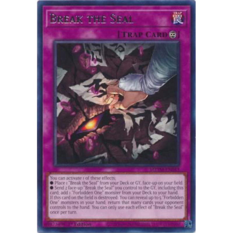 การ์ด yugioh ของแท้ Break the Seal - MZTM-EN043 - Rare 1st Edition
