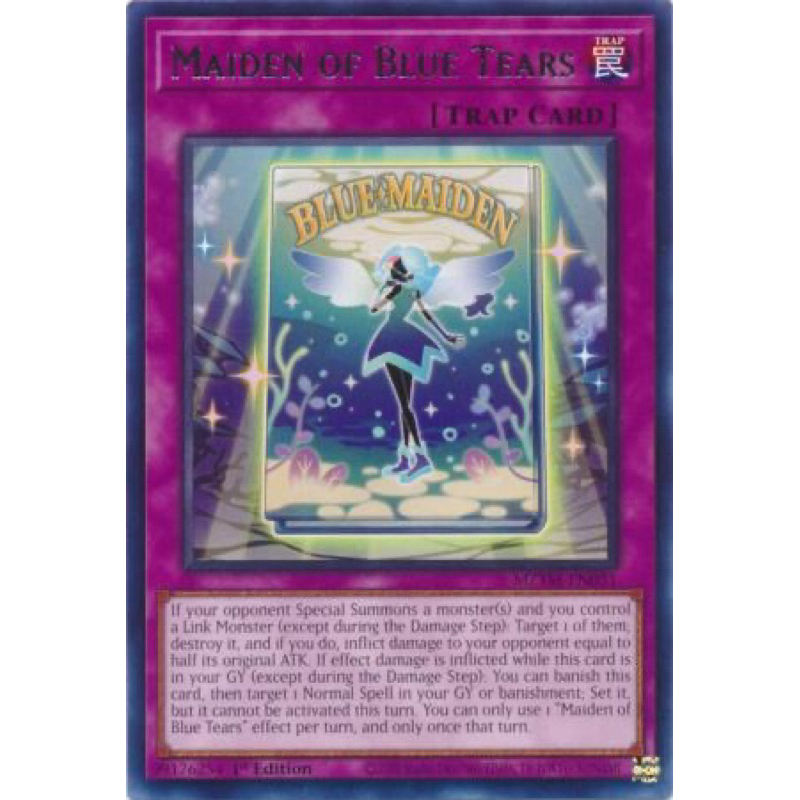 การ์ด yugioh ของแท้ Maiden of Blue Tears - MZTM-EN031 - Rare 1st Edition
