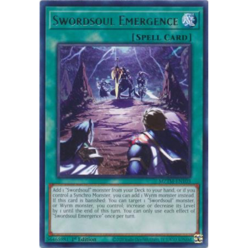 การ์ด yugioh ของแท้ Swordsoul Emergence - MZTM-EN103-Rare 1st Edition