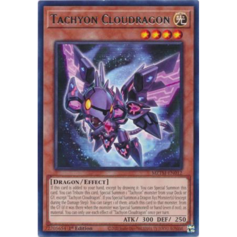 การ์ด yugioh ของแท้ Tachyon Cloudragon - MZTM-EN012 - Rare 1st Edition