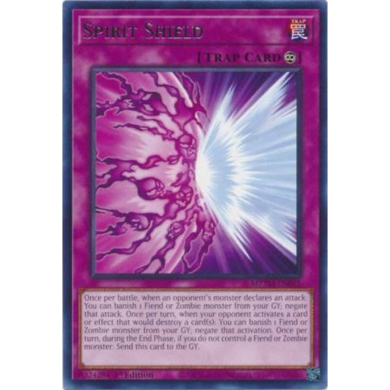 การ์ด yugioh ของแท้ Spirit Shield - MZTM-EN035 - Rare 1st Edition