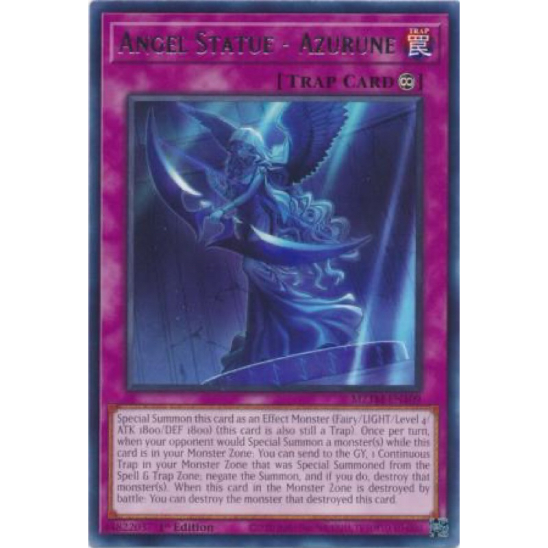 การ์ด yugioh ของแท้ รูปปั้นเทวดา - Azurune - MZTM-EN109 - Rare 1st Edition