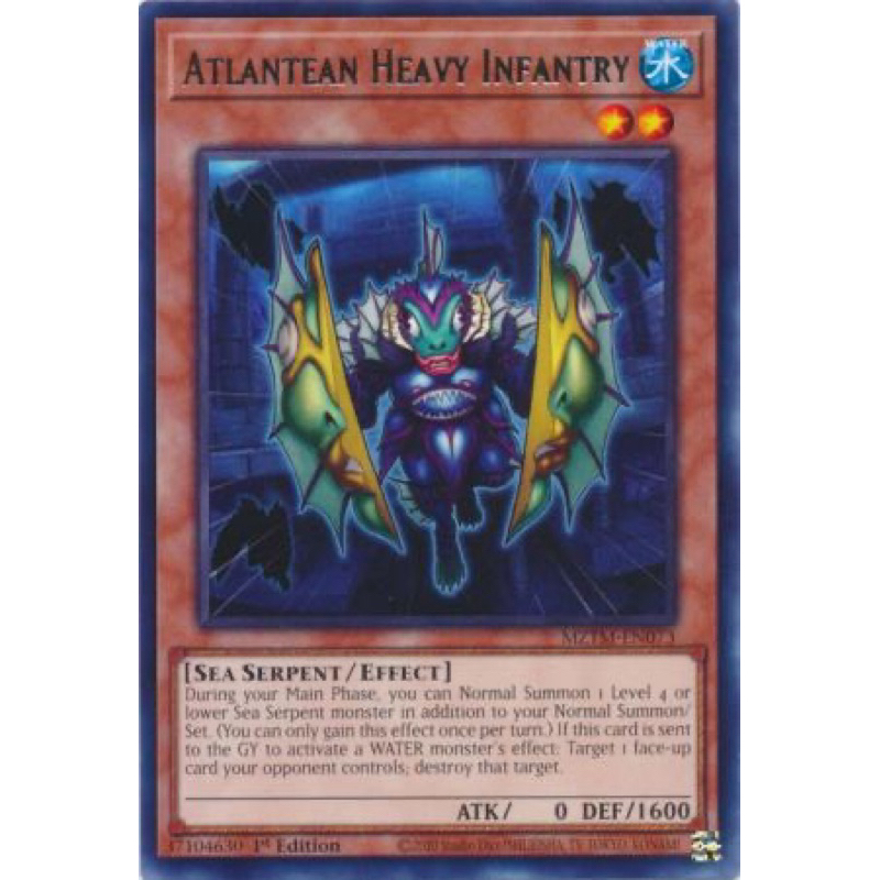 การ์ด yugioh ของแท้ Atlantan Heavy Infantry - MZTM-EN073 - Rare 1st Edition