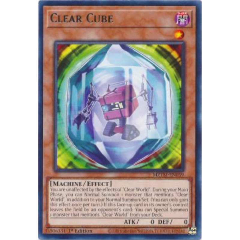 การ์ด yugioh ของแท้ Clear Cube - MZTM-EN039 Rare 1st Edition