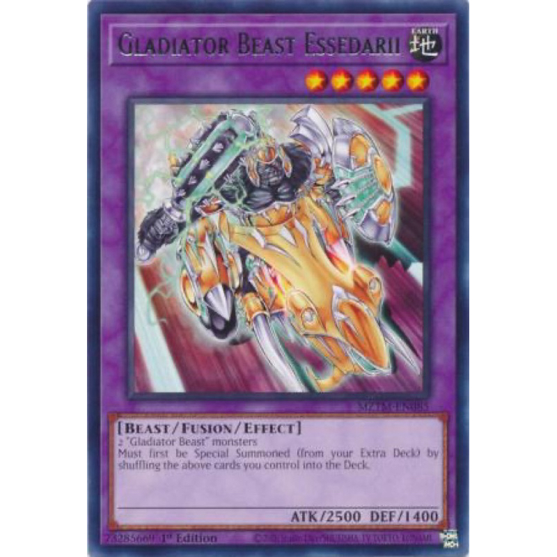 การ์ด yugioh ของแท้ Gladiator Beast Essedarii - MZTM-EN085 - Rare 1st Edition