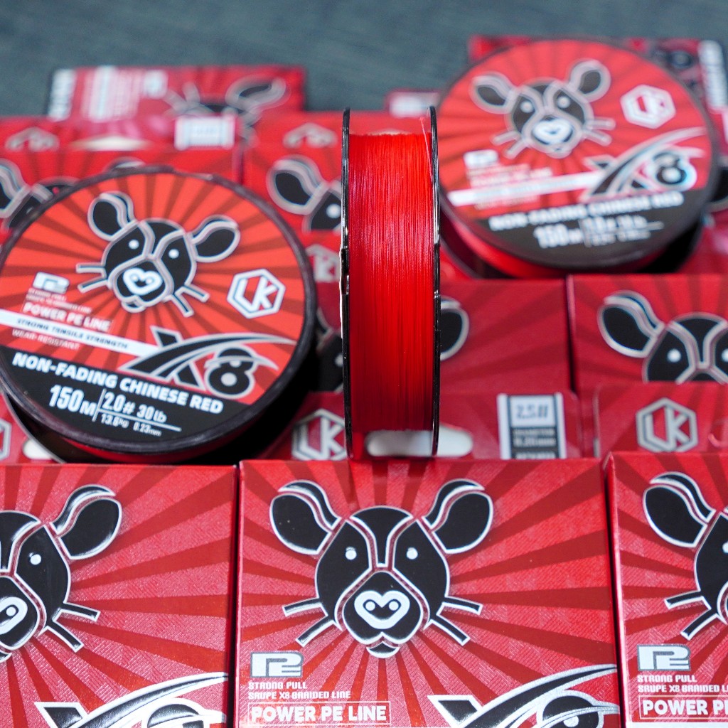 [LK HOA] LURE LK RED X8 FISHING LINE, LURE LK RED SPECIALIZED FISHING LINE 150M, LK RED ROPE WITHOUT