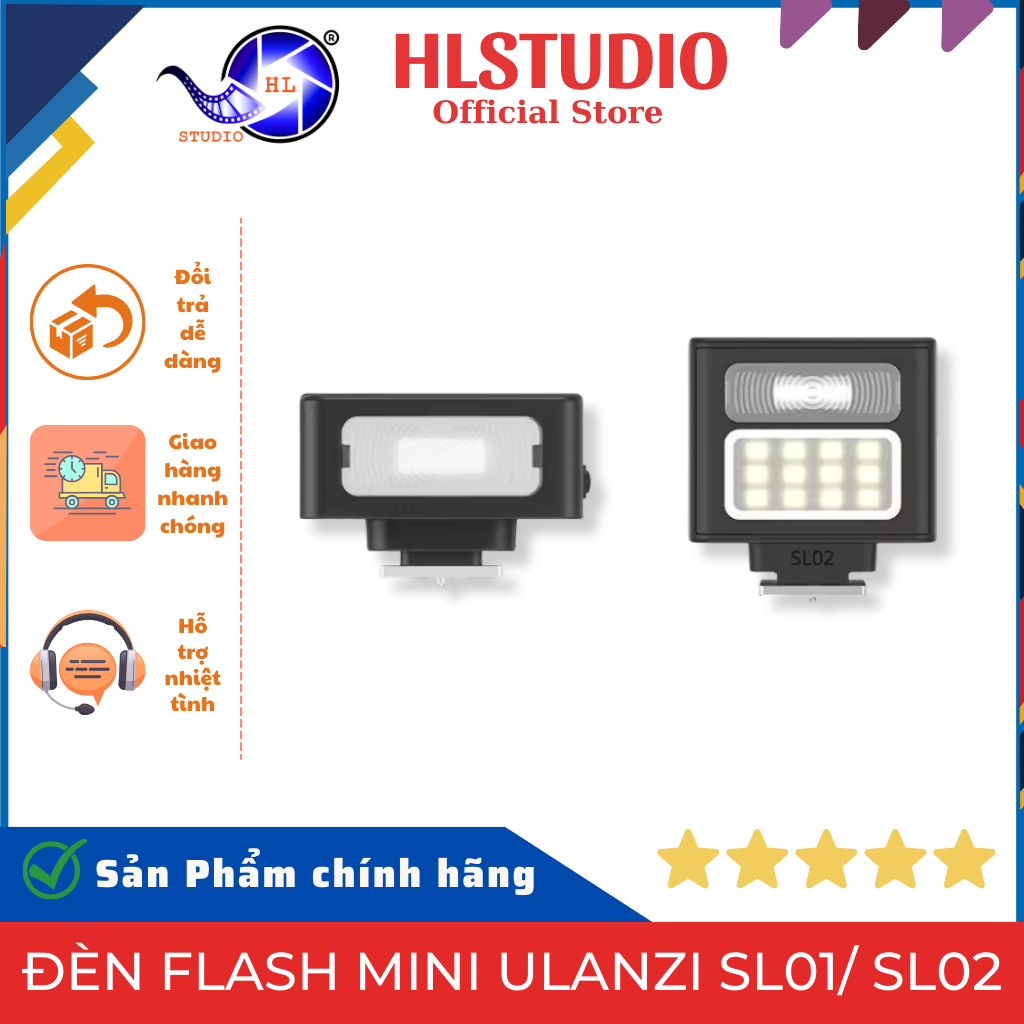 Ulanzi SL01/ SL02/SL03 Mini Flash - HL Studio CRI96 GN8 Type-C