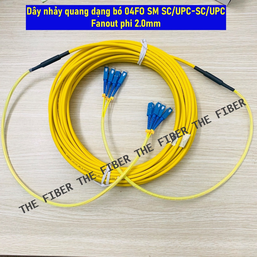 สายแพทช์ออปติคอลมัดโหมดเดียว 04FO SC/UPC-SC/UPC Fanout phi 2.0mm - ขอแสดงความยาว