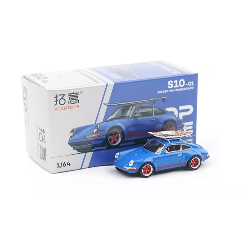 รถโมเดล Pop Race ของแท้ 1:64 สเกล Porche Singer 911, Honda Civic Type R, Porche 911 Type 964