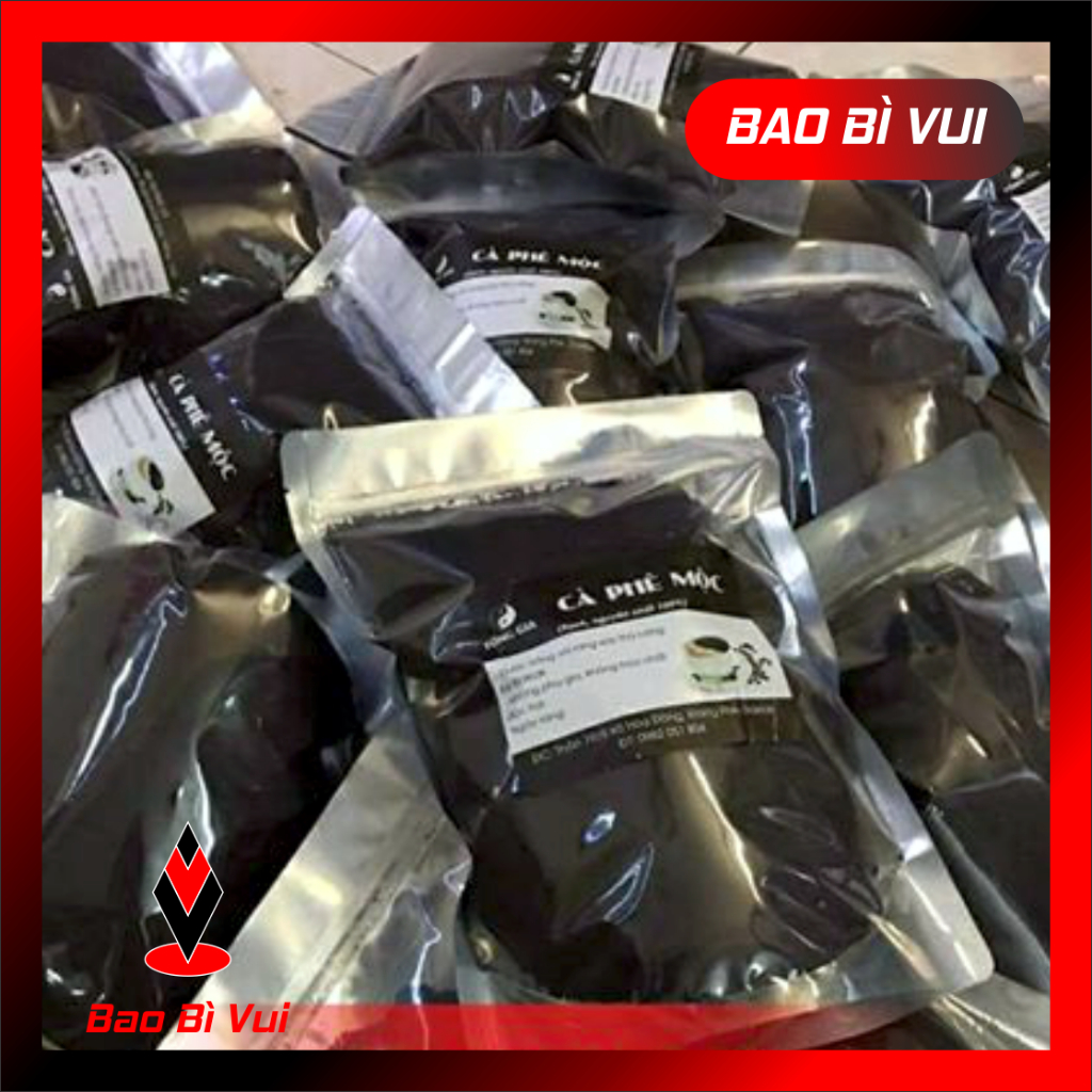 ถุงซิปด้านในสีเงิน (ถุงซิปรวม) สําหรับกาแฟแป้ง - FUN PACKAGING