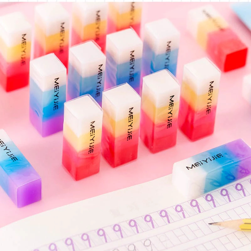 [MQ681] COMBO 2 ยางลบสีรุ้งหลายสี Super Clean Eraser MQ-681/ MQ 681 คุณภาพดี