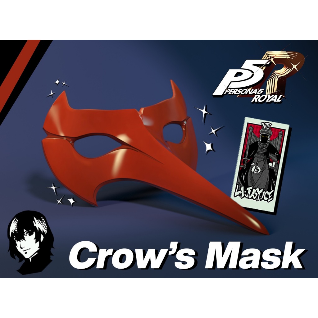 Persona 5 Royal Akechi Goro คอสเพลย์หน้ากากอีกา