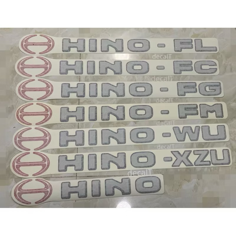 Hino FL, Hino FG, Hino FC, Hino FM, Hino WU, Hino XZU, สติ๊กเกอร์รถบรรทุก Hino