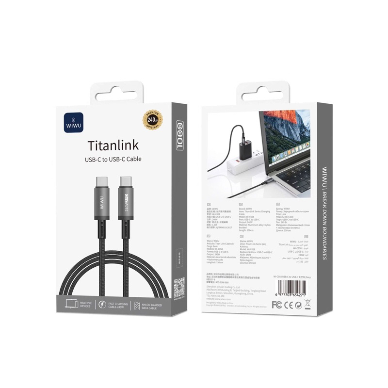 WIWU NEW TITANLINK 240W CABLE WI-C058
