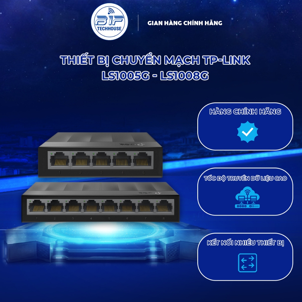 TP-Link LS1005G Desktop Switch – 5 Ports 10/100/1000MBPS / TP-Link LS1008G – 8 Ports ของแท้
