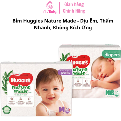 [GENUINE] Huggies Nature Made Diapers - นุ่ม ซึมซับเร็ว ไม่ระคายเคือง