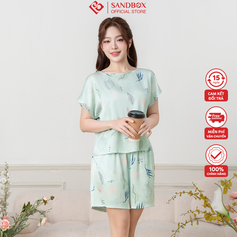 SANDBOX ชุดสตรีผ้าไหมละตินคุณภาพสูงดีไซน์คอเรืออินเทรนด์สุดหรู BLD25008