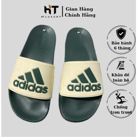 ADIDAS รองเท้าแตะหนังผู้ชายสายไขว้โลโก้ อาดิดาส - อ่อนเยาว์และสปอร์ต