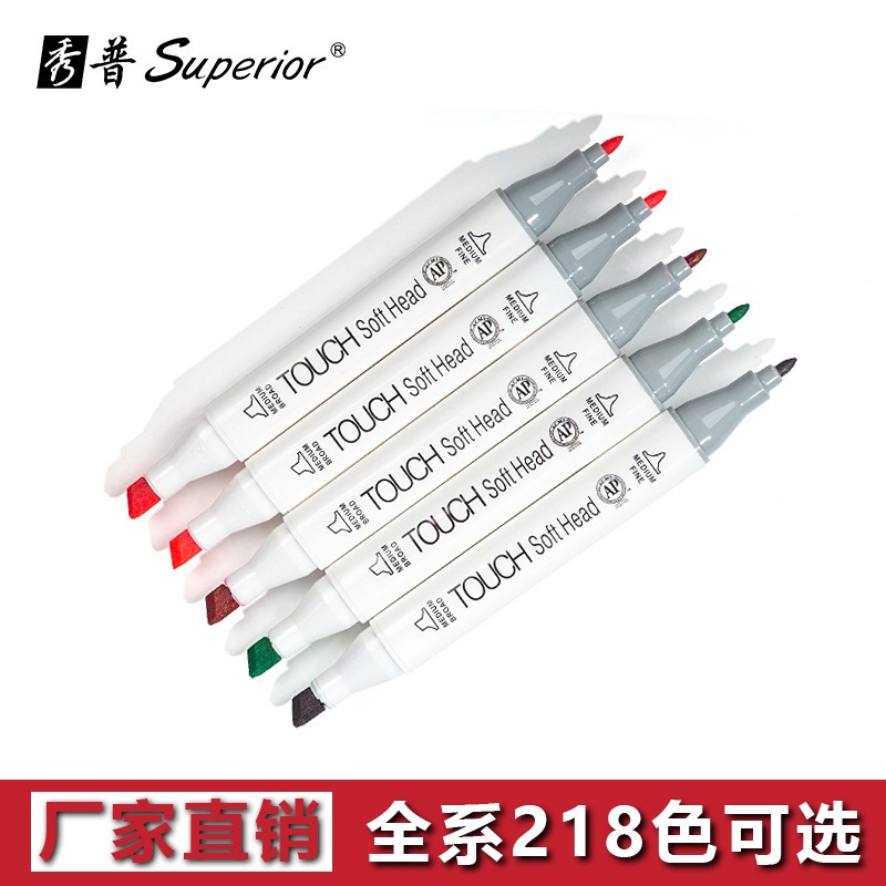 120 สีสักหลาด MARKER SUPERIOR TOUCH SOFT HEAD ODD MS-888 โทนสีแดงส้มม่วงสําหรับวาดภาพการ์ตูน มังงะ ส