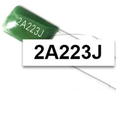 [100 CONS] MICA CAPACITOR COMPONENTS 223J 2A223J DIP 22nF 100V P=5mm -DA2