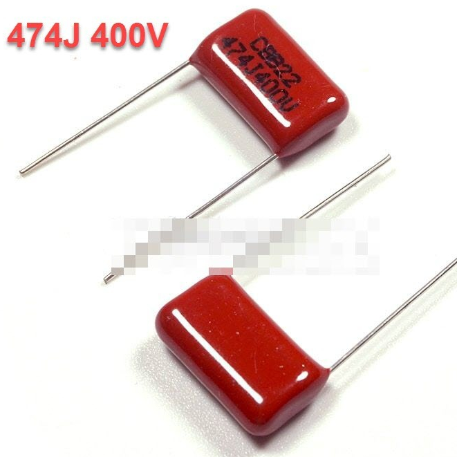 20 RED CAPACITOR COMPONENTS CBB22 474J 400V 0.47UF 400V 474 - CE6