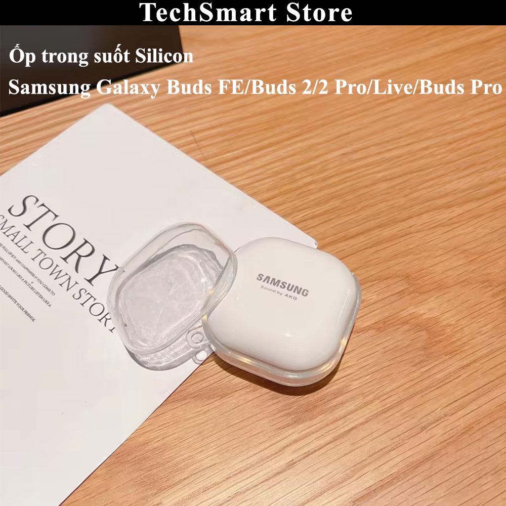 เคสซิลิโคนใสสําหรับ Samsung Galaxy Buds Core,Buds Fe,Buds 2 Pro,Buds 2,Buds Live,Buds Pro