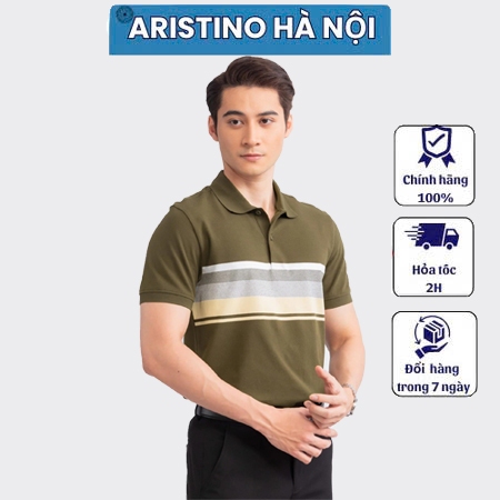 PREMIUM เสื้อยืดคอปกผู้ชาย ARISTINO ผ้าคอตตอนเนื้อนุ่ม ทรงแบน สวมใส่ง่าย APS145S3