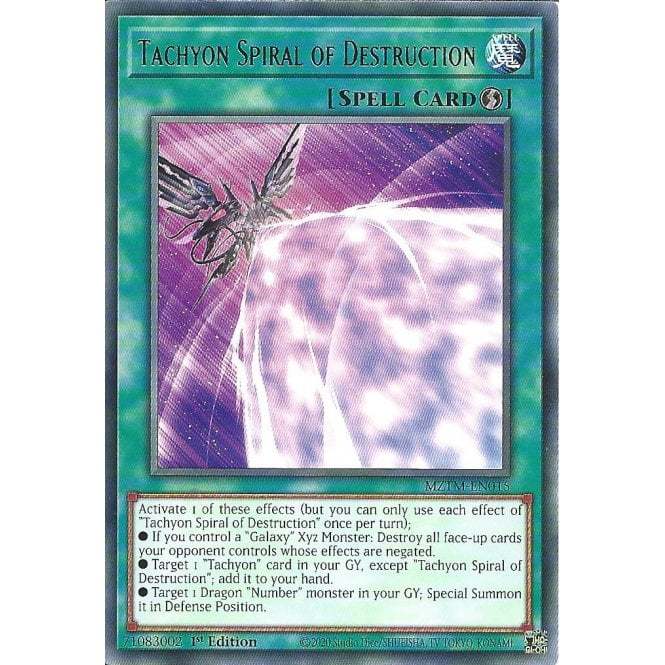 [KW2 Yugioh] [EN-UK] การ์ด MZTM-EN015 Tachyon Spiral of Destruction : การ์ดหายาก : 1st Edition