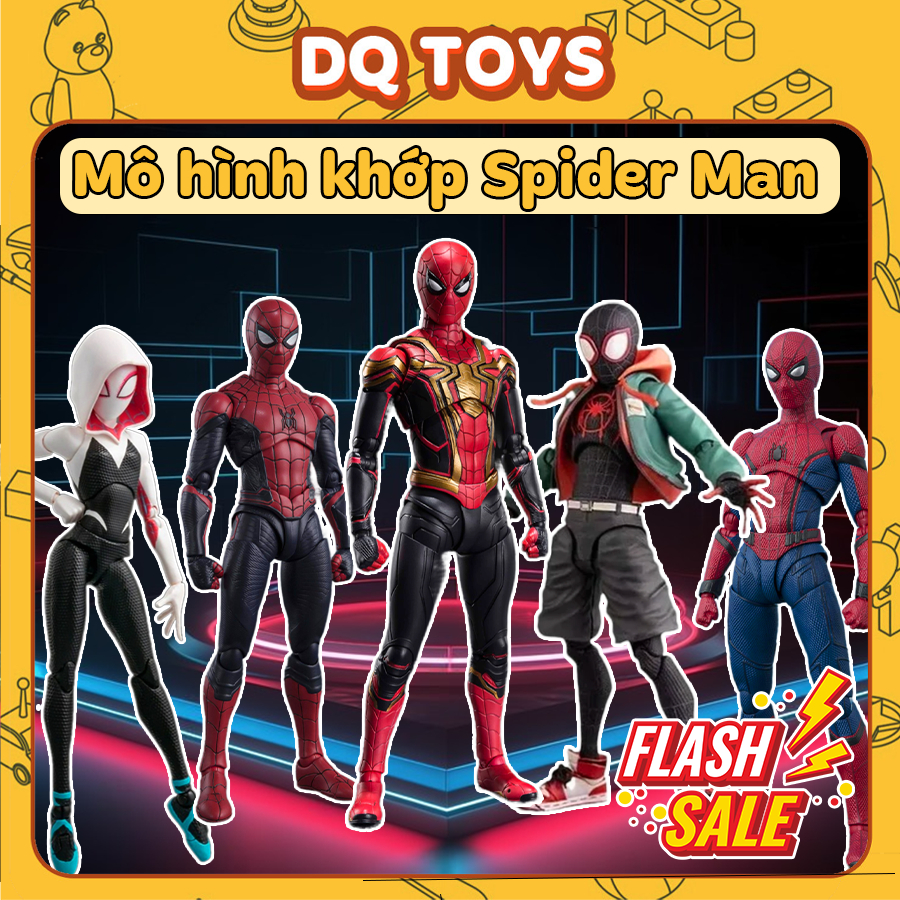 แบบบูรณาการ SPIDER MAN Avenger PS4 2099 Miles Morales Gwen Stacy Iron Spider Girl SHF DQ ของเล่น 04A