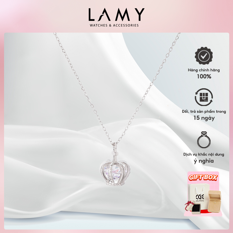 สร้อยคอผู้หญิง LAMY Elegant Crown Necklace สีเงิน 6445