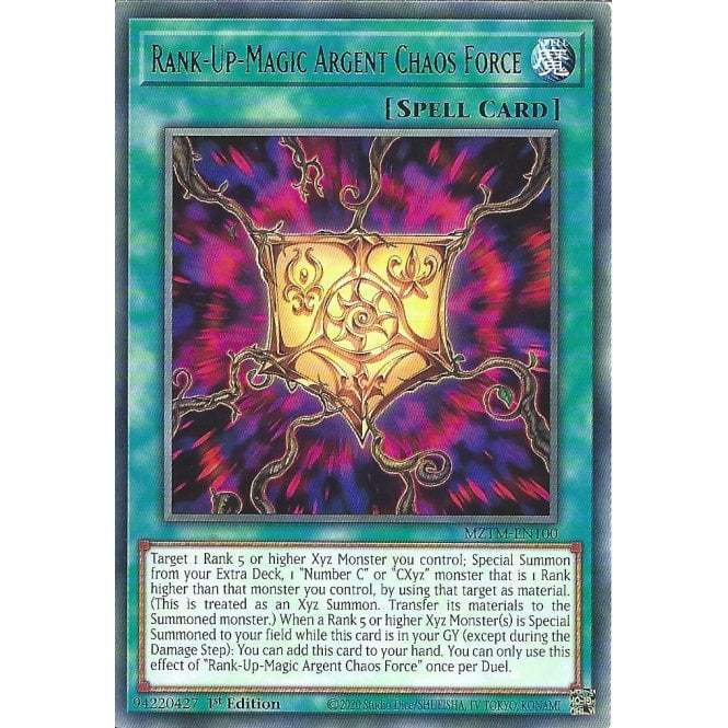 [KW2 Yugioh] [EN-UK] MZTM-EN100 Rank-Up-Magic Argent Chaos Force Card : Rare Card : 1st Edition