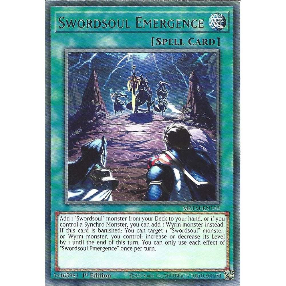 [KW2 Yugioh] [EN-UK] การ์ด MZTM-EN103 Swordsoul Emergence : การ์ดหายาก : รุ่นที่ 1