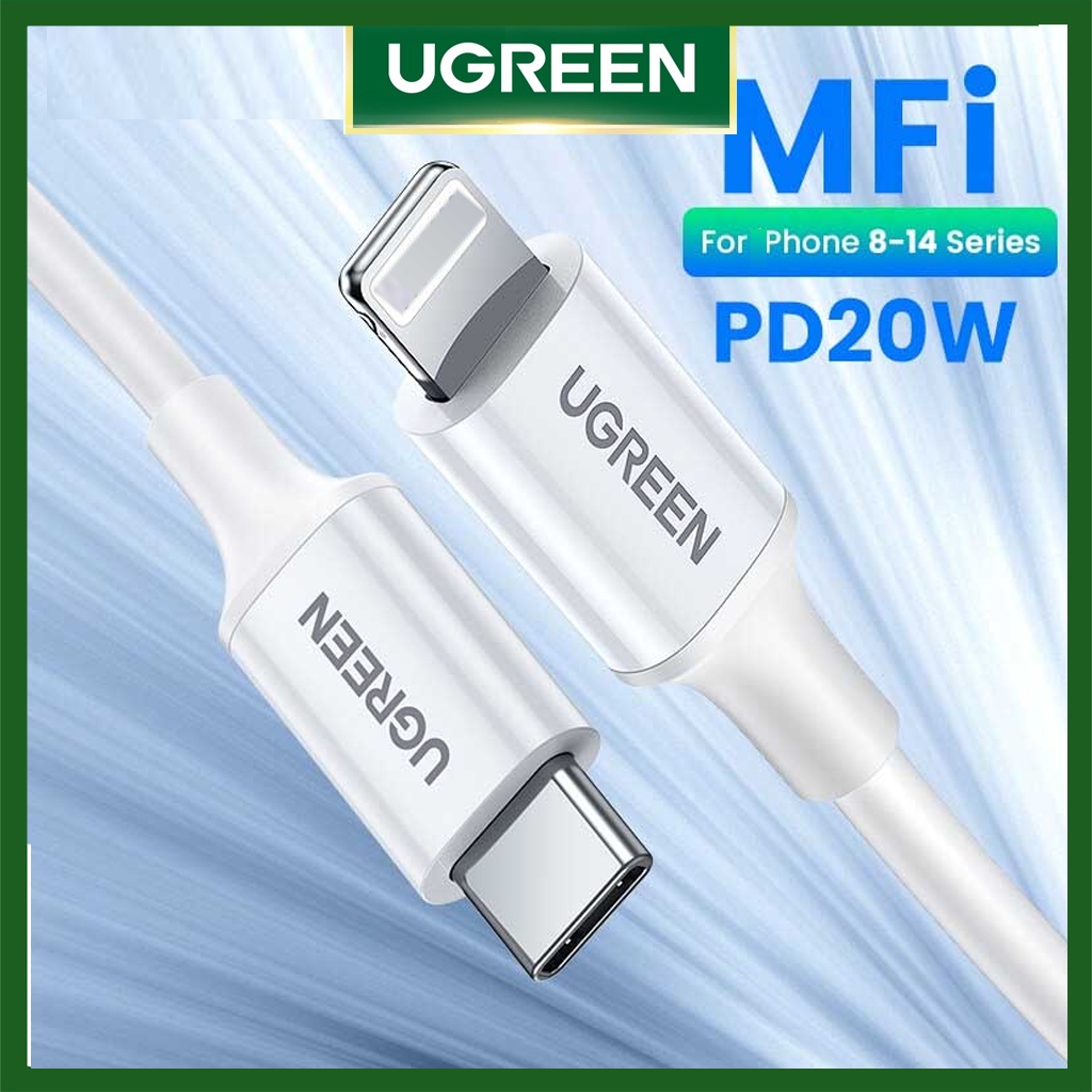 Type C to Lighting PD 20W สายชาร์จเร็ว Ugreen US171 MFL Chip สําหรับ Apple - สินค้าของแท้