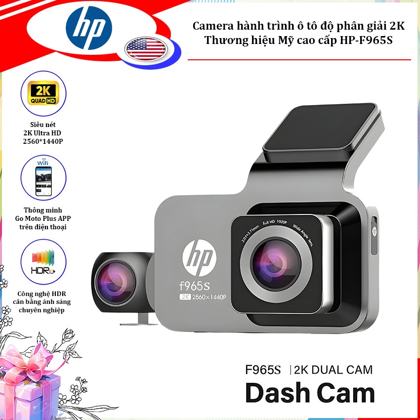 กล้องติดรถยนต์พร้อมความละเอียด Wifi และ UHD แบรนด์อเมริกันพรีเมี่ยม HP-F965S