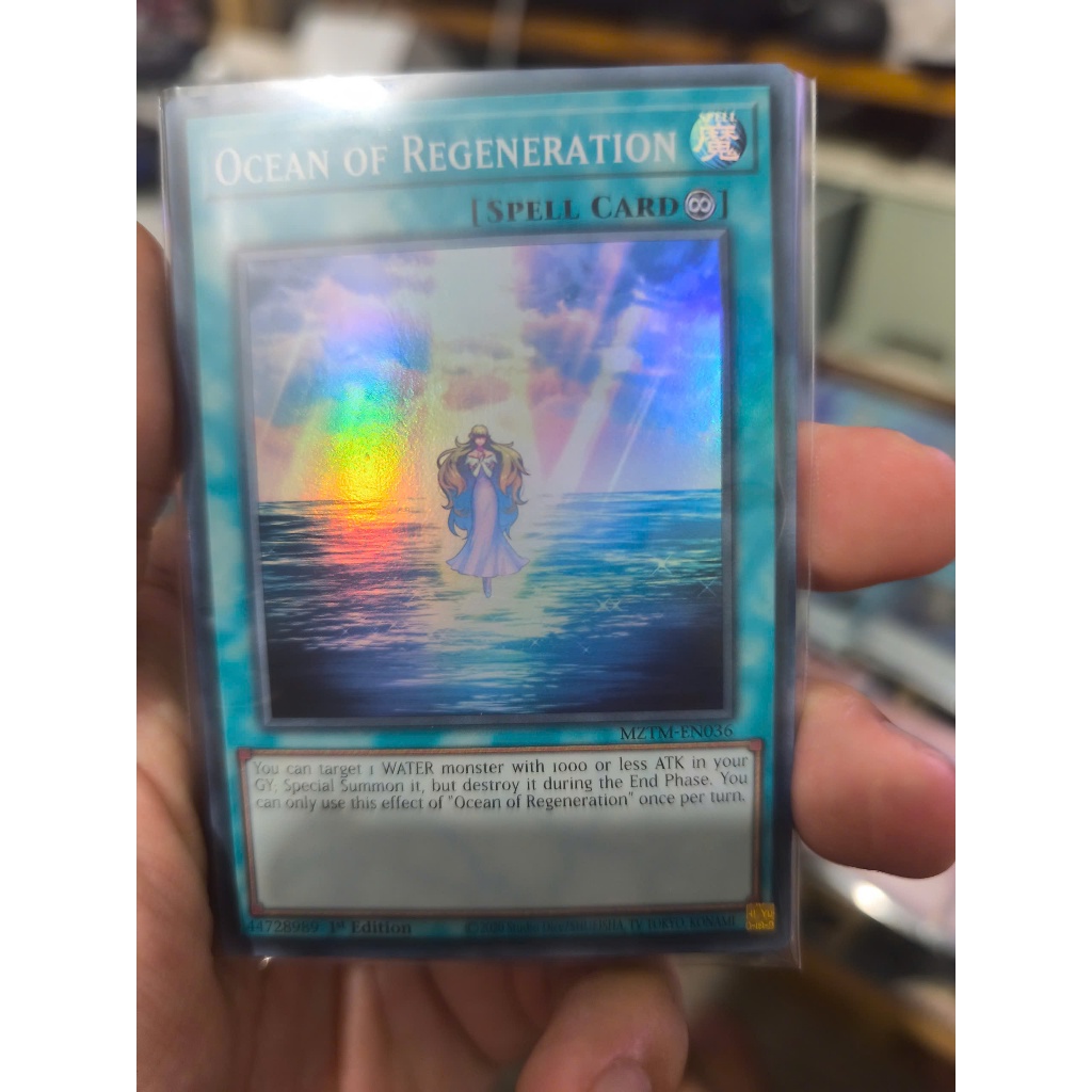 [Yugioh Funny Shop] การ์ด Ocean of Regeneration 1 - MZTM-EN036 - Super Rare 1st Edition
