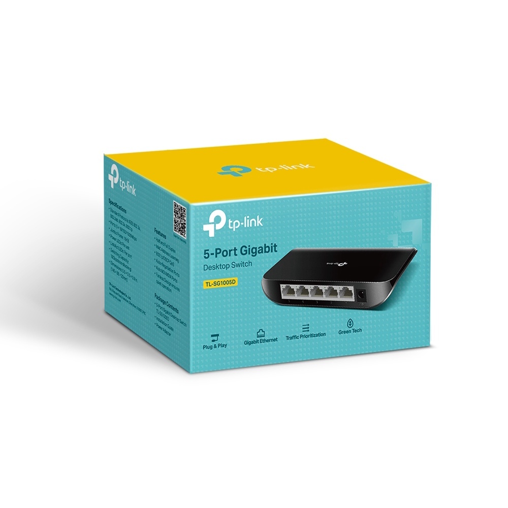 TP-Link 5-Port Gigabit Switch สวิตช์เครือข่ายพอร์ต 1GB ความเร็วสูง