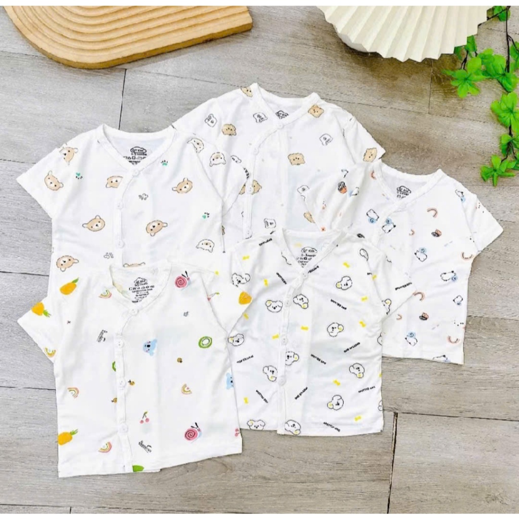 คอมโบเสื้อแขนกุดยืดหยุ่นเย็น 3 ชิ้นสําหรับทารกแรกเกิด สุด ๆ อ่อนนุ่ม และ เย็น ชุด สําหรับเด็กแรกเกิด เด็กชาย เด็กหญิงตั้งแต่ 3กิโลกรัม - 9กิโลกรัม