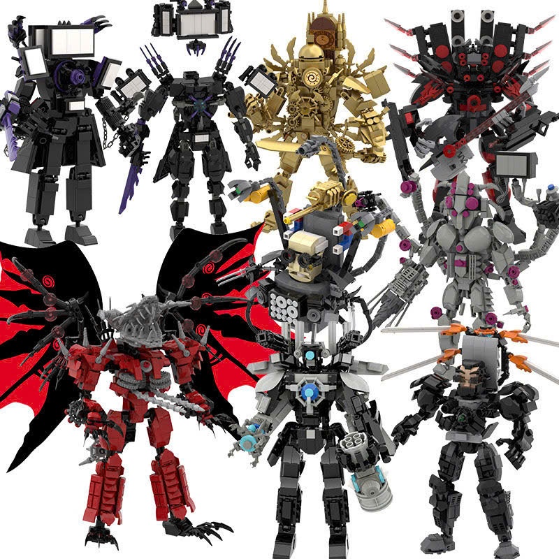 ของเล่นประกอบห้องน้ํา Giant Skibidi Robot TV King-Titan Camera Man-Titan Clock Man (ทุกรุ่น)