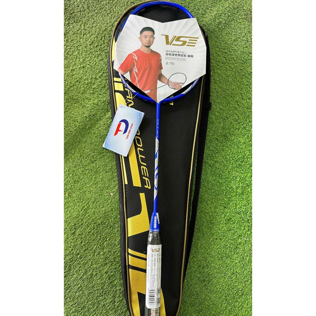 BADMINTON CKET VS TITAN 10 เขียวเข้มพิเศษ สะดุดฟรี หูหิ้ว AVAILABLE 11KG