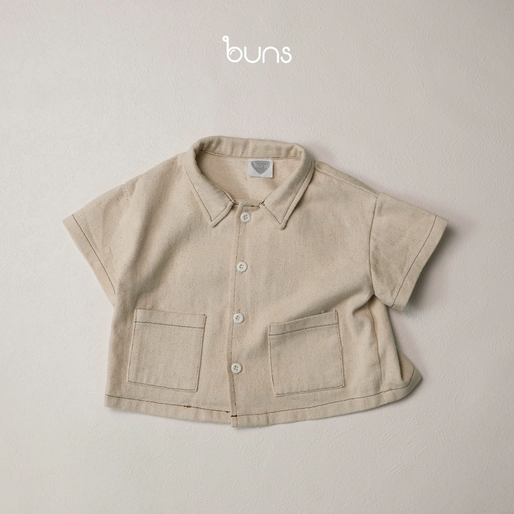 BUNS Cream Jean Shirts สําหรับเด็กชายและเด็กหญิงตั้งแต่ 8kg~18kg