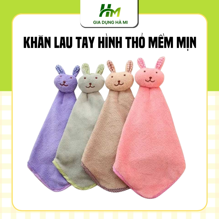 นุ่มลื่นดูดซับได้ดีกระต่ายผ้าเช็ดมือน่ารักน่ารักกระต่ายผ้าขนหนูอเนกประสงค์ 41.5*25.5 ซม