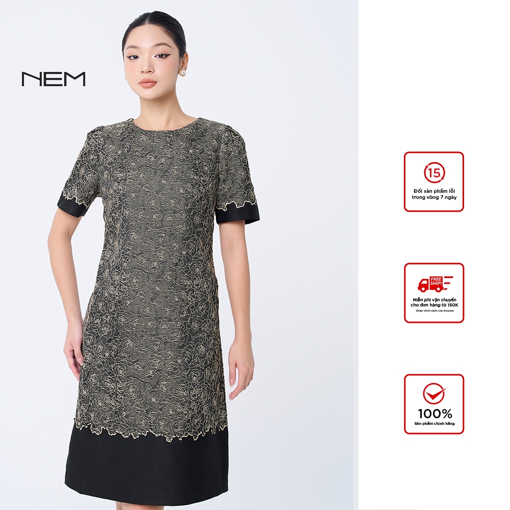 [ ของแท้ ] ชุดเดรสผู้หญิงดีไซเนอร์ระดับไฮเอนด์ NEM Fashion 15242